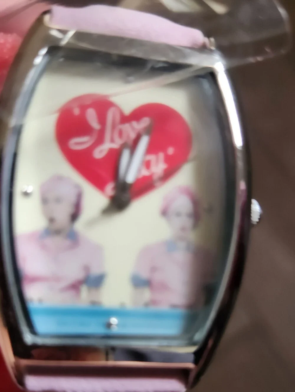 Pink 'I Love Lucy' Themed Fashion Watch - Pink Strap